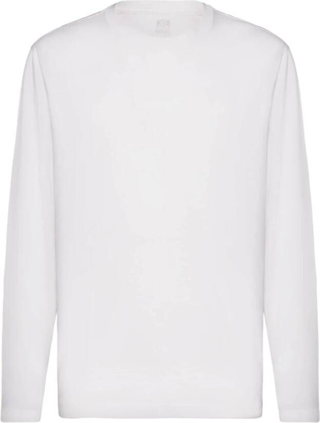 Boggi Milano Pima katoenen trui met lange mouwen T-shirt Wit Heren