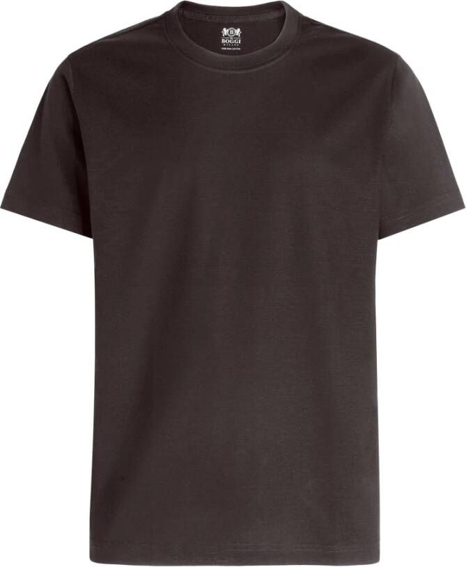 Boggi Milano Pima Cotton Jersey T-shirt Zwart Heren