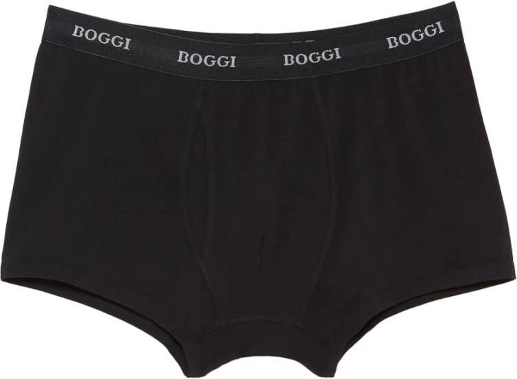 Boggi Milano Stretch katoenen Jersey Boxershorts Black Heren
