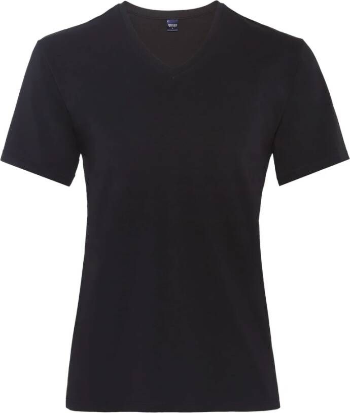 Boggi Milano Stretch Cotton Jersey T-shirt Zwart Heren