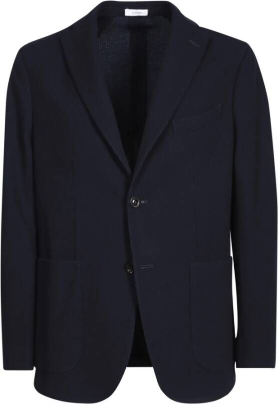 Boglioli Blauwe Blazers voor Heren Stijlvol en Comfortabel Blauw Heren