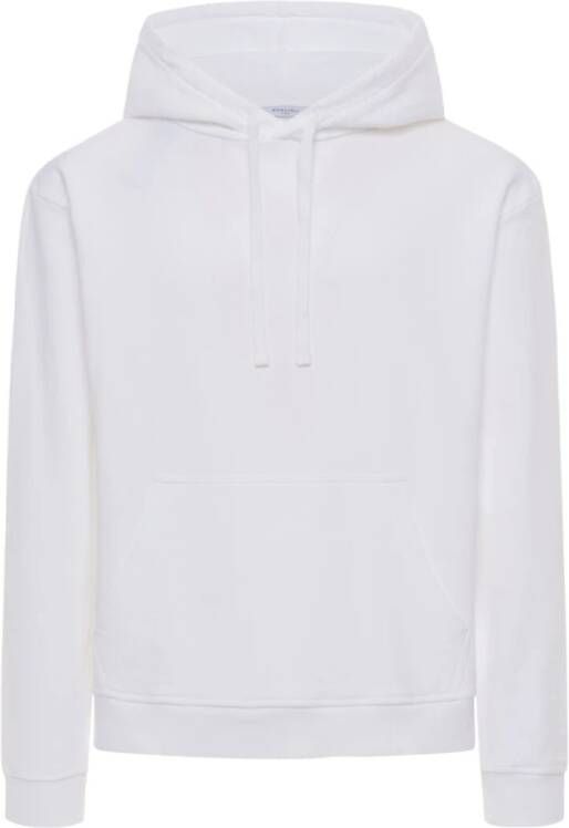 Boglioli Witte 100% katoenen hoodie Moderne comfortabele pasvorm Wit Heren