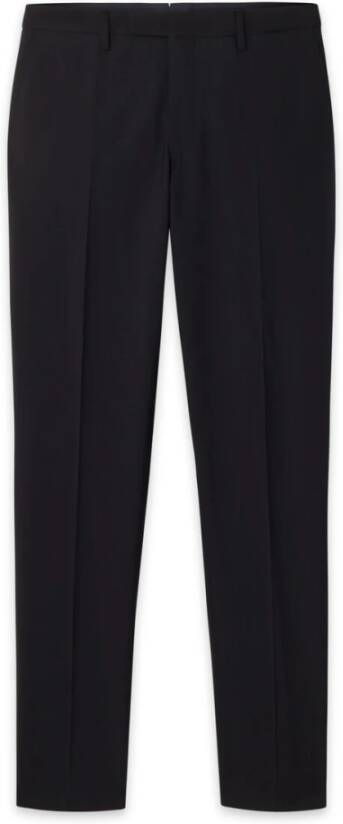 Boglioli Zwarte 100% zuivere wollen broek Zwart Heren