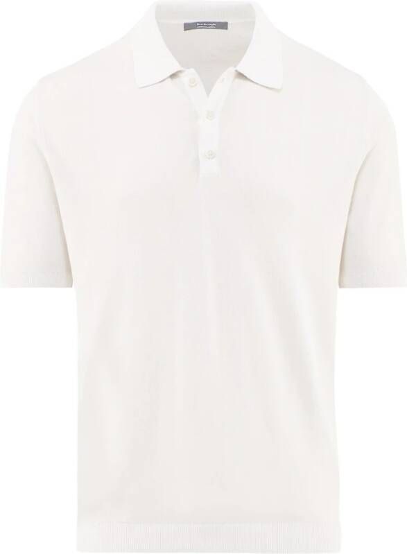 BomBoogie Basis Korte Mouw Katoenen Polo Wit Heren