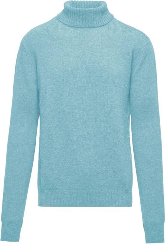 BomBoogie Basis Wollen Turtleneck Trui Blauw Heren