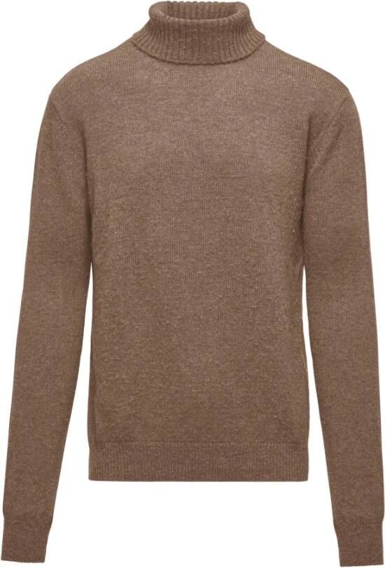 BomBoogie Warme wollen turtleneck voor heren Brown Heren