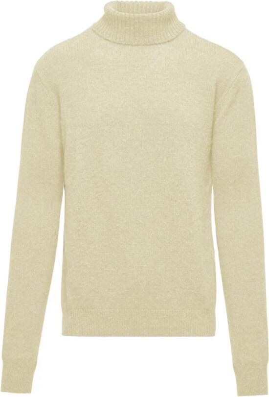 BomBoogie Basis Wollen Turtleneck Trui Geel Heren