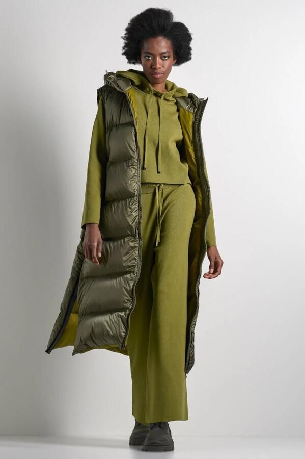 Bomboogie Donzen bodywarmer lange bodywarmer met hoog donsaandeel