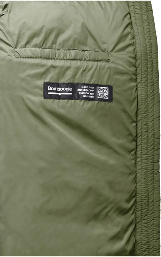 Bomboogie Donsjack Geneva hoogwaardige donsmantel met een opstaande kraag en capuchon