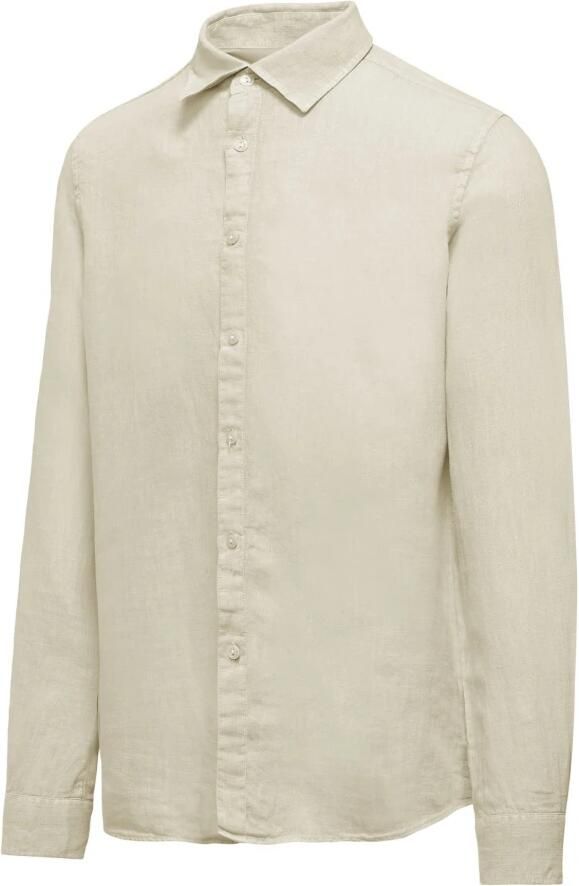 BomBoogie Linnen Overhemd met Lange Mouwen Beige Heren - Foto 3