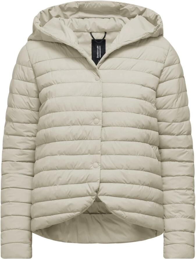 BomBoogie Stretch Nylon Donsjas met Knopen Beige Dames - Foto 3