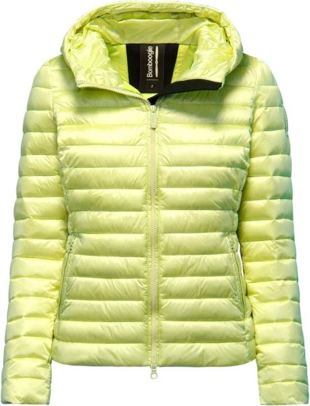 BomBoogie Bright Nylon Hooded Jacket with Synthetic Padding Groen Dames