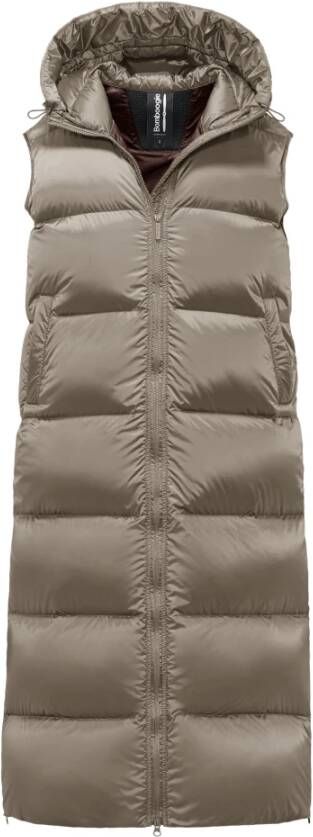 BomBoogie Bright Nylon Pola Donsvest Bruin Dames