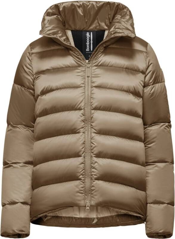 BomBoogie Bruges Jas Donsjas van Bright Nylon Bruin Dames