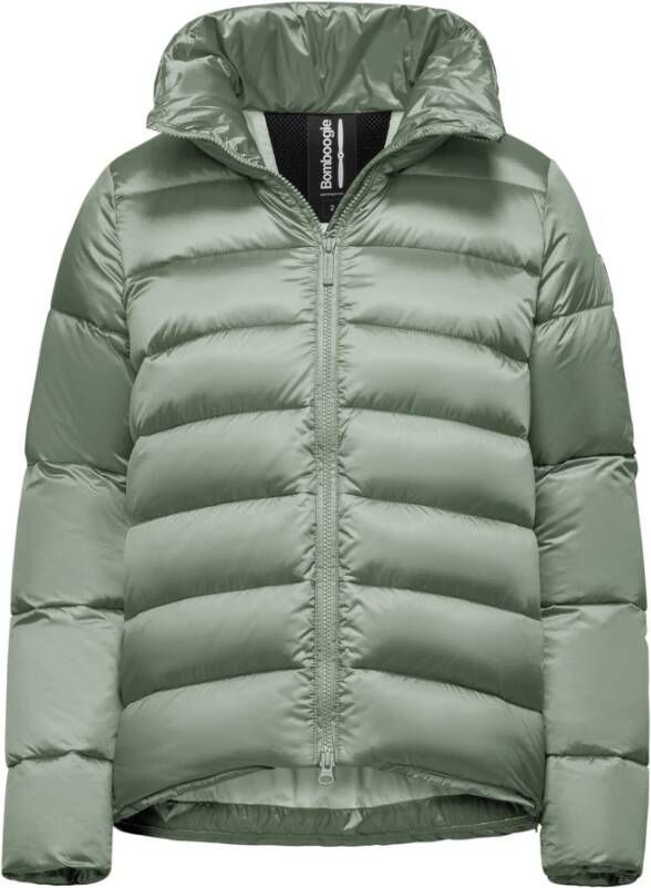 BomBoogie Bruges Jas Korte donsjas van Bright Nylon Groen Dames