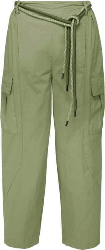 BomBoogie Cargo Ballon Fit Broek met Twee-Tone Touw Riem Groen Dames
