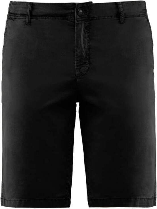 BomBoogie Stretch Katoenen Chino Bermuda Shorts Black Heren