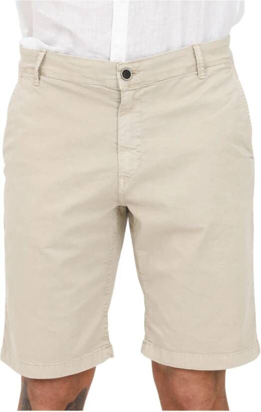 BomBoogie Casual Overhemden Beige Chino Shorts voor Heren Beige Heren