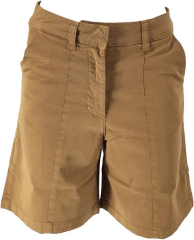 BomBoogie Katoenen Bermuda Shorts Brown Dames