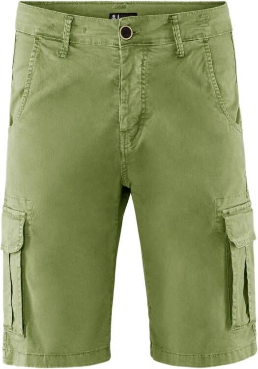 BomBoogie Cargo Bermuda Shorts van katoenen gabardine Groen Heren