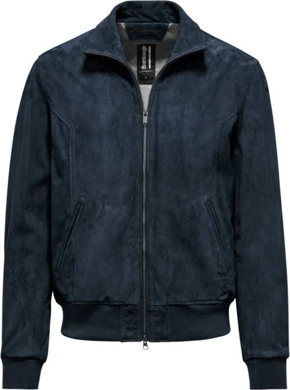 BomBoogie Chel Leren Jas Blauw Heren