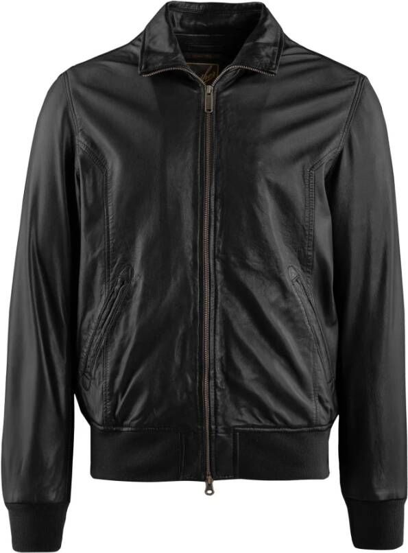 BomBoogie Leather Jackets Black Heren