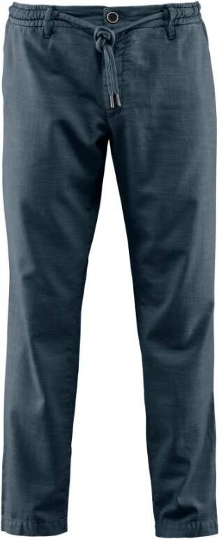 BomBoogie Chino Broek met Elastische Tailleband Blauw Heren