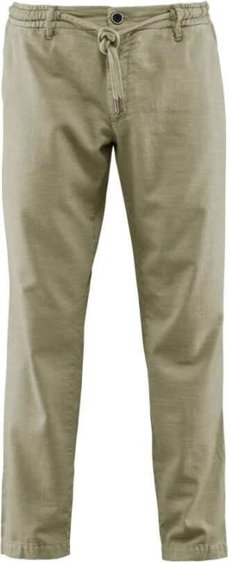 BomBoogie Chino Broek met Elastische Tailleband Bruin Heren