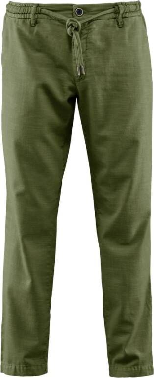 BomBoogie Chino Broek met Elastische Tailleband Groen Heren