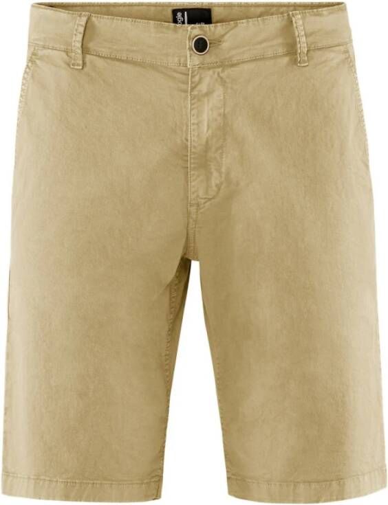 BomBoogie Chino Shorts in Cotton Gabardine Beige Heren