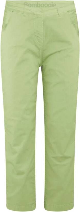BomBoogie Lichtgewicht Katoenen Twill Chino Broek Green Dames