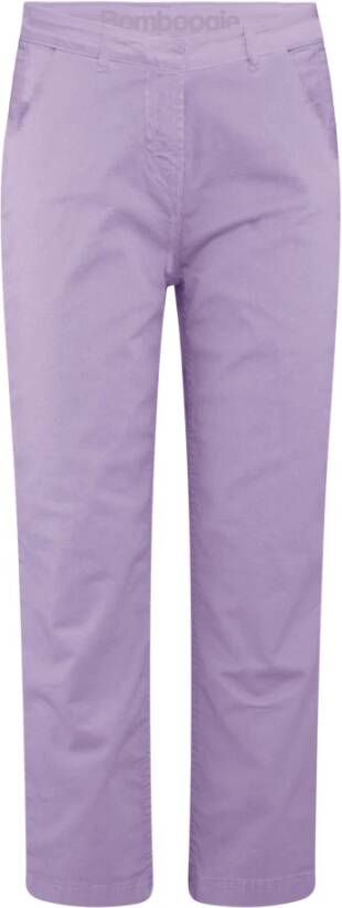 BomBoogie Lichtgewicht Katoenen Twill Chino Broek Purple Dames