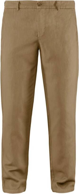 BomBoogie Comfortabele Chino Broek in Gabardine Beige Heren