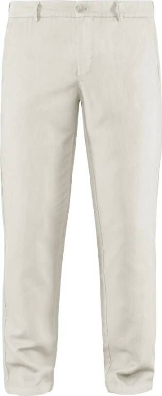 BomBoogie Comfortabele Chino Broek in Gabardine Wit Heren