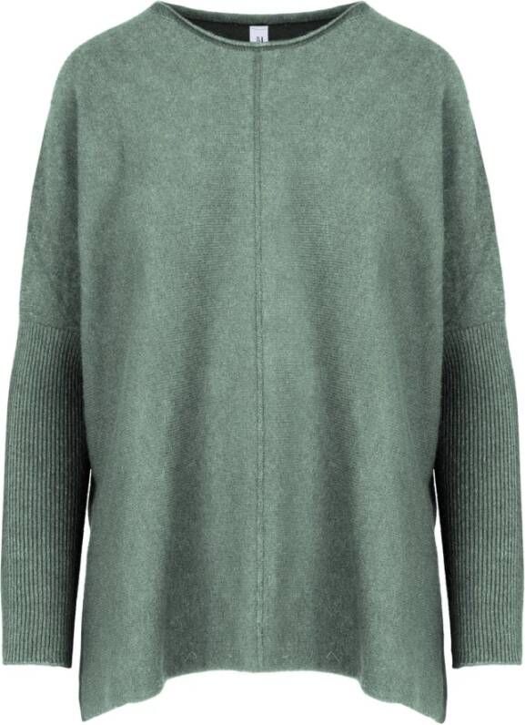 BomBoogie Comfortabele Crew-Neck Sweater Groen Dames