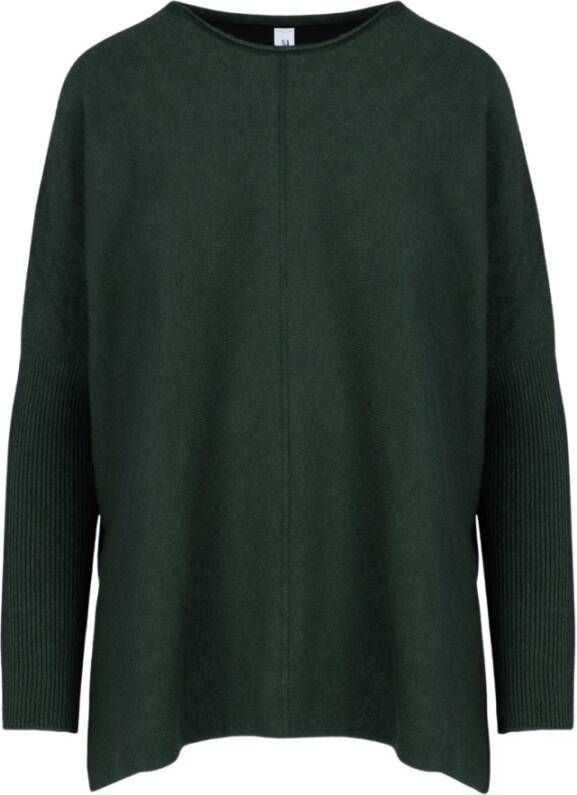 BomBoogie Comfortabele Crew-Neck Wintertrui Groen Dames