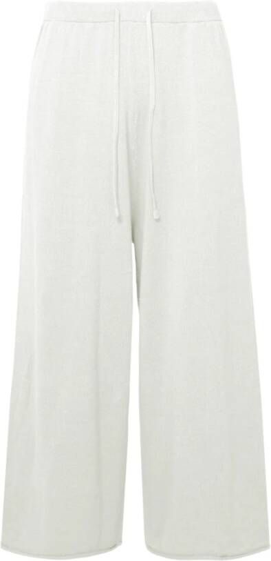 BomBoogie Comfortabele en stijlvolle broek met trekkoord van katoenen jersey met linnenmix voor dames White Dames