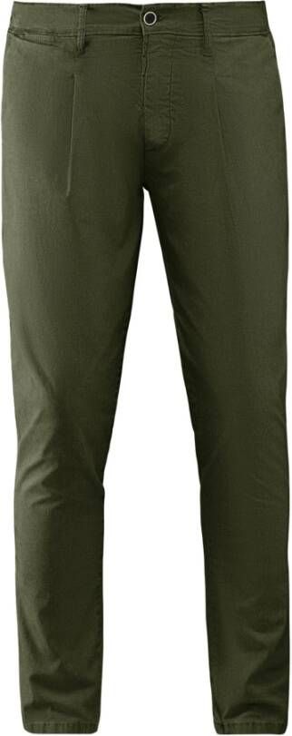 BomBoogie Comfortabele Fit Katoenen Chino Broek Groen Heren