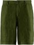 BomBoogie Comfortabele Fit Linnen Chino Bermuda Shorts Groen Heren - Thumbnail 1
