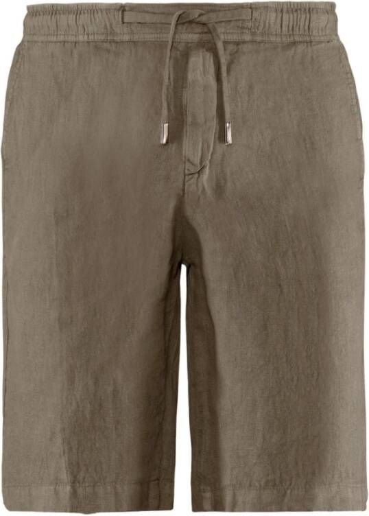 BomBoogie Comfortabele Fit Linnen Chino Shorts Beige Heren