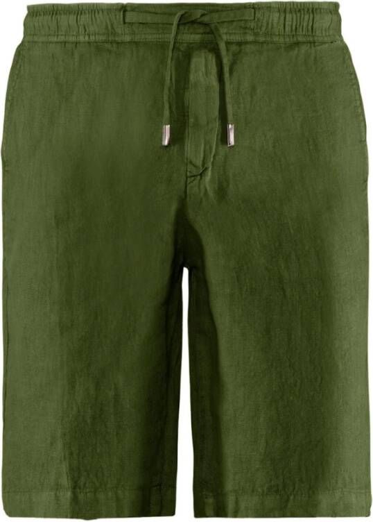 BomBoogie Comfortabele Fit Linnen Chino Shorts Groen Heren