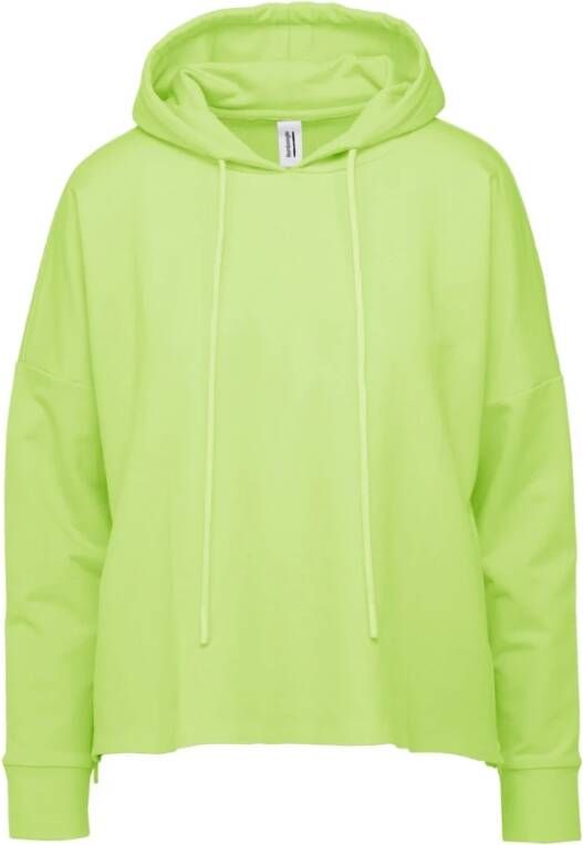 BomBoogie Comfortabele hoodie met lange mouwen en zijrits Groen Dames