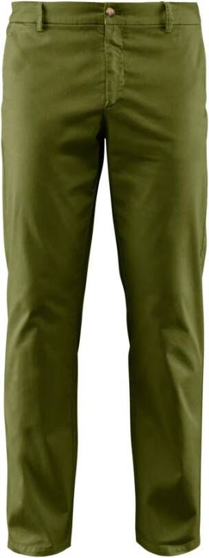 BomBoogie Comfortabele Sit Stretch Katoenen Chino Broek Groen Heren