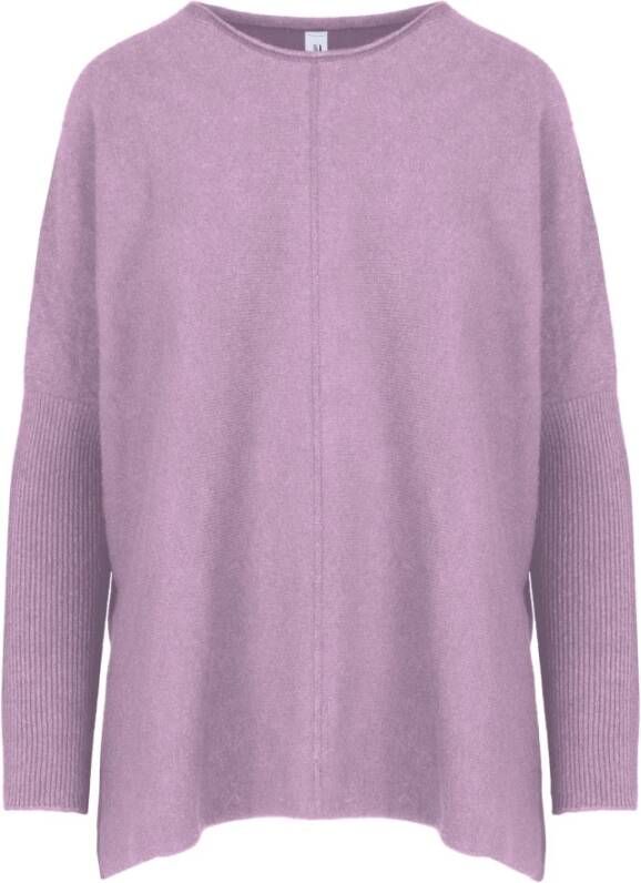 BomBoogie Comfortabele Winter Crew-Neck Sweater Purple Dames
