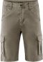 BomBoogie Comfy Fit Cargo Bermuda Shorts van katoenen gabardine Beige Heren - Thumbnail 1