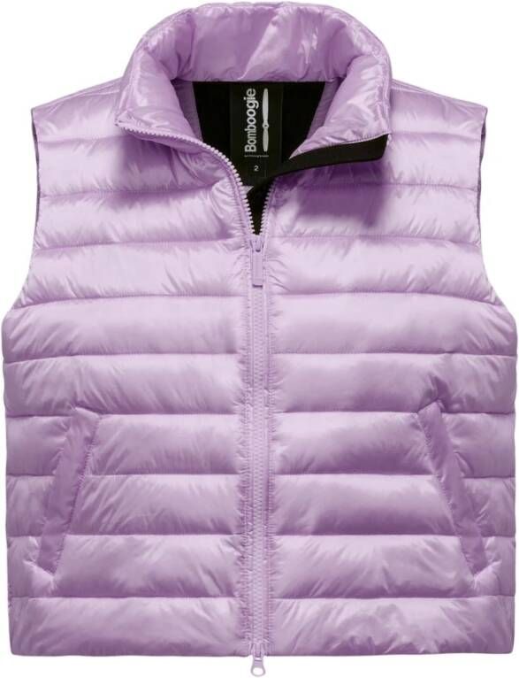 BomBoogie Comfy Gewatteerd Vest met Synthetische Vulling en Hoge Kraag Paars Dames