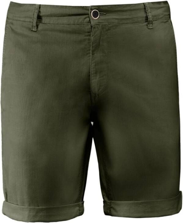 BomBoogie Cotton Blend Chino Shorts Groen Heren