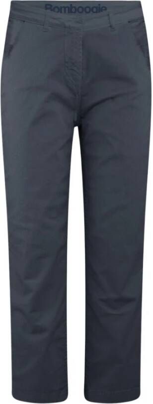 BomBoogie Dames Chino Broek van Licht Katoenen Twill Blauw Dames