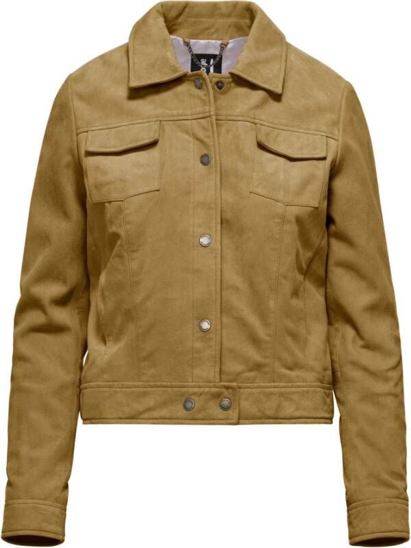 BomBoogie Demy Su?de Leren Jas Tijdloze Elegantie Bruin Dames