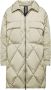 BomBoogie Diamantgestikte Nylon Overjas met Donsvulling Beige Dames - Thumbnail 1